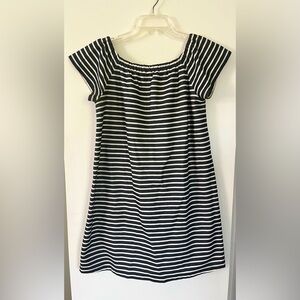 Madewell Black and White Striped Dress